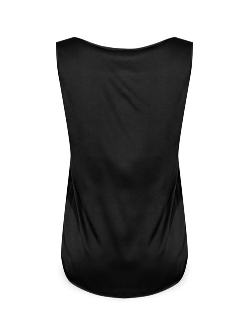 Canotta Pan in raso di seta Nero MM Max Mara | 2526166017600003